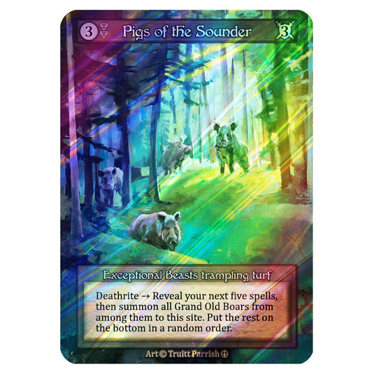 Pigs of the Sounder FOIL card from the Sorcery: Contested Realm set Arthurian Legends