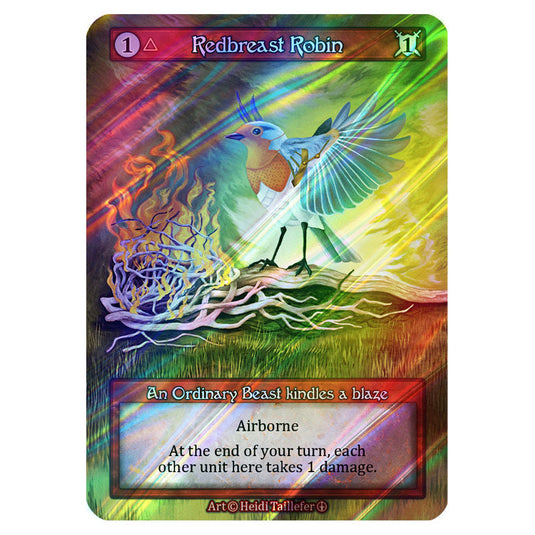 Redbreast Robin FOIL card from the Sorcery: Contested Realm set Arthurian Legends