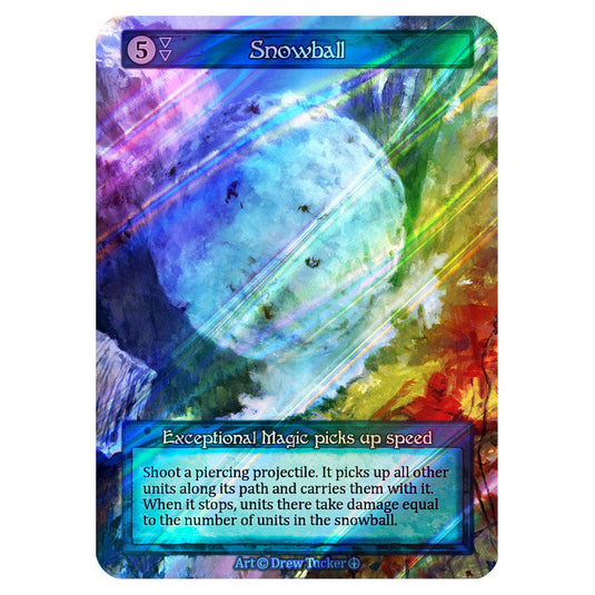 Snowball FOIL card from the Sorcery: Contested Realm set Arthurian Legends