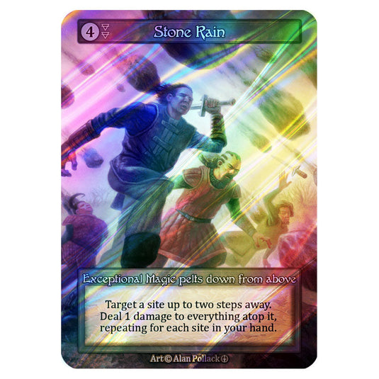 Stone Rain FOIL card from the Sorcery: Contested Realm set Arthurian Legends