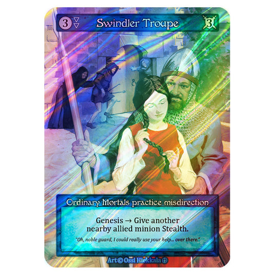 Swindler Troupe FOIL card from the Sorcery: Contested Realm set Arthurian Legends