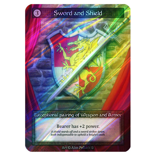 Sword and Shield FOIL card from the Sorcery: Contested Realm set Arthurian Legends