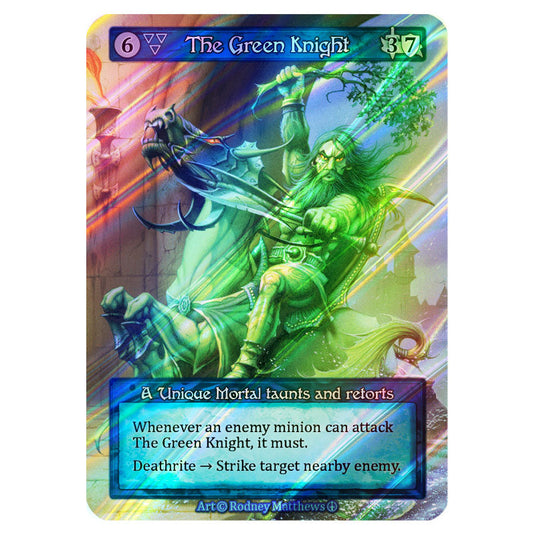 The Green Knight FOIL card from the Sorcery: Contested Realm set Arthurian Legends