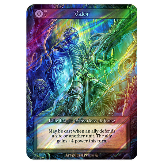 Valor FOIL card from the Sorcery: Contested Realm set Arthurian Legends