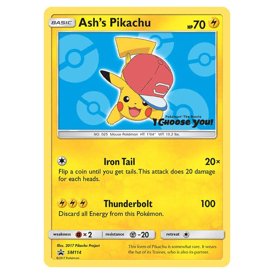 Pokemon - Sun & Moon - SM Black Star Promos - Ash's Pikachu - SM114