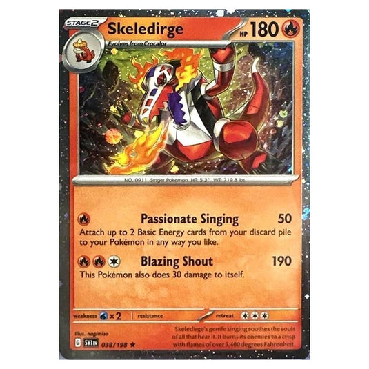 Pokemon - Scarlet & Violet - Surging Sparks - Skeledirge - 031/191 (Cosmo Holo) EX