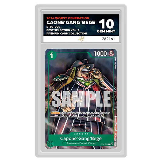 One Piece - Best Selection Vol. 2 - Capone"Gang"Bege (Common) - ST02-004 (Ace Label 10 Graded Slab)