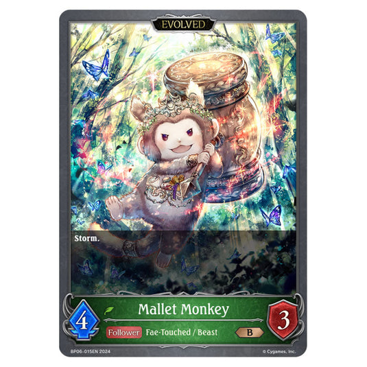 Mallet Monkey BP06-015EN card from the Shadowverse: Evolve set Paragons of the Colosseum