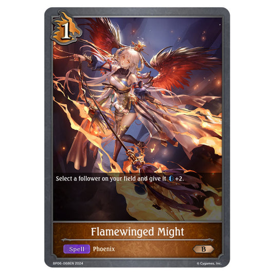 Flamewinged Might BP06-068EN card from the Shadowverse: Evolve set Paragons of the Colosseum