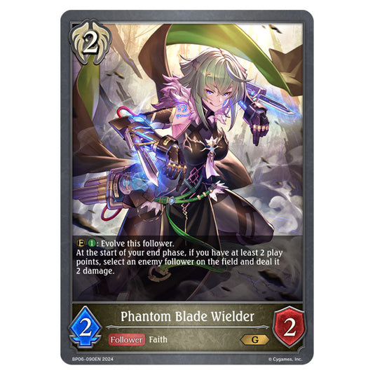 Phantom Blade Wielder BP06-090EN card from the Shadowverse: Evolve set Paragons of the Colosseum