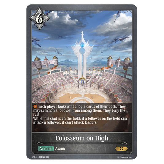 Colosseum on High BP06-109EN card from the Shadowverse: Evolve set Paragons of the Colosseum