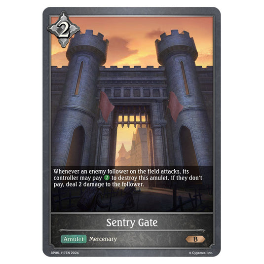 Sentry Gate BP06-117EN card from the Shadowverse: Evolve set Paragons of the Colosseum