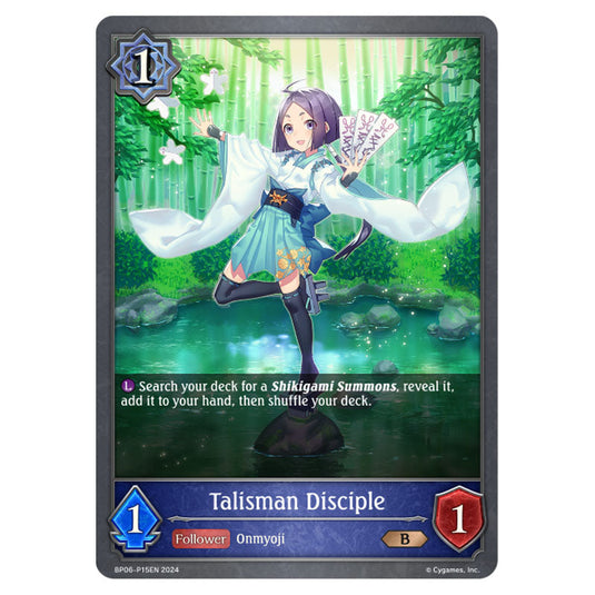 Talisman Disciple BP06-P15EN card from the Shadowverse: Evolve set Paragons of the Colosseum