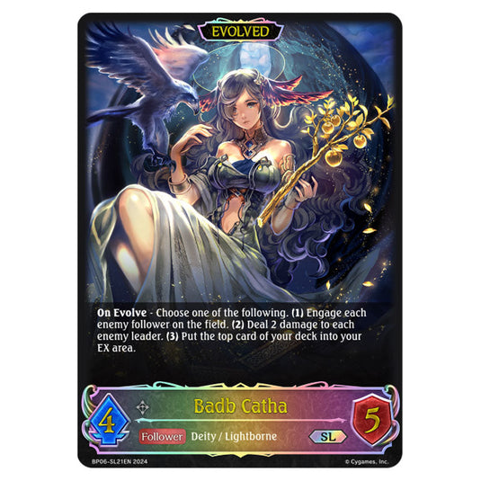 Badb Catha BP06-SL21EN card from the Shadowverse: Evolve set Paragons of the Colosseum