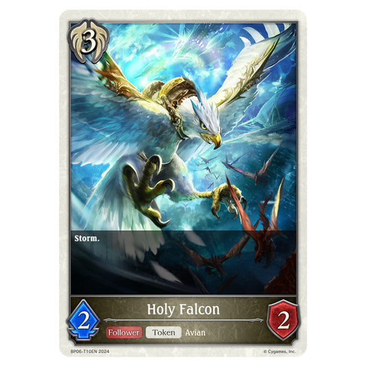 Holy Falcon BP06-T10EN card from the Shadowverse: Evolve set Paragons of the Colosseum