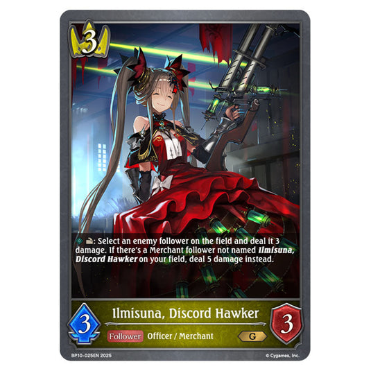 Ilmisuna, Discord Hawker BP10-025EN card from the Shadowverse: Evolve set Gods of the Arcana