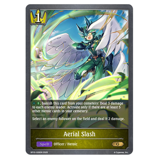 Aerial Slash BP10-026EN card from the Shadowverse: Evolve set Gods of the Arcana