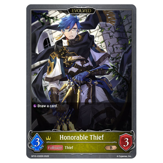 Honorable Thief BP10-032EN card from the Shadowverse: Evolve set Gods of the Arcana