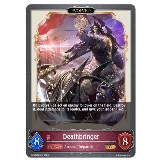 Deathbringer BP10-079EN card from the Shadowverse: Evolve set Gods of the Arcana