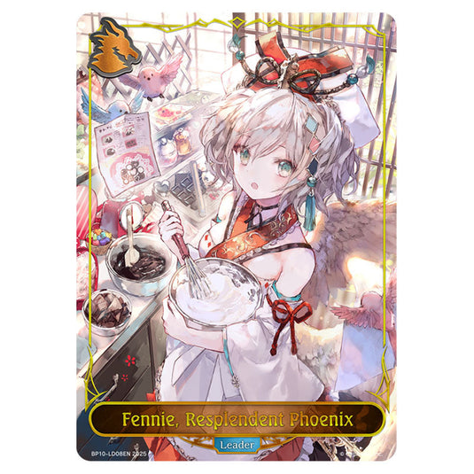Fennie, Resplendent Phoenix BP10-LD08EN card from the Shadowverse: Evolve set Gods of the Arcana