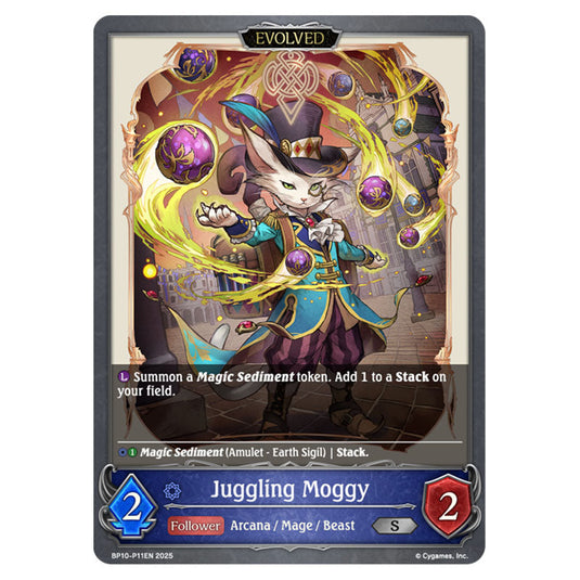 Juggling Moggy BP10-P11EN card from the Shadowverse: Evolve set Gods of the Arcana