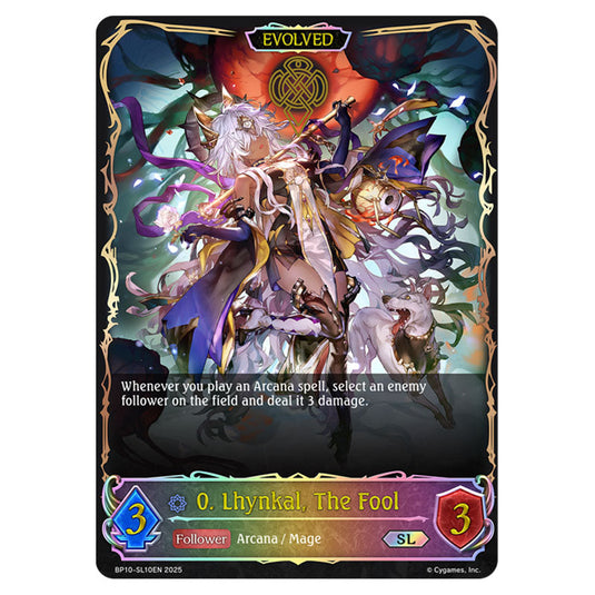 0. Lhynkal, The Fool BP10-SL10EN card from the Shadowverse: Evolve set Gods of the Arcana