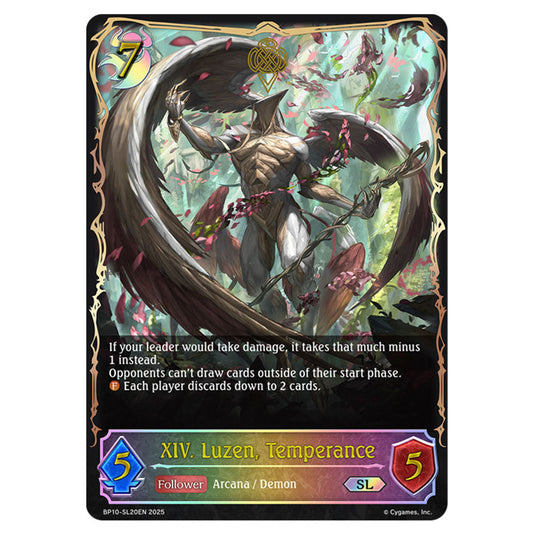 XIV. Luzen, Temperance BP10-SL20EN card from the Shadowverse: Evolve set Gods of the Arcana