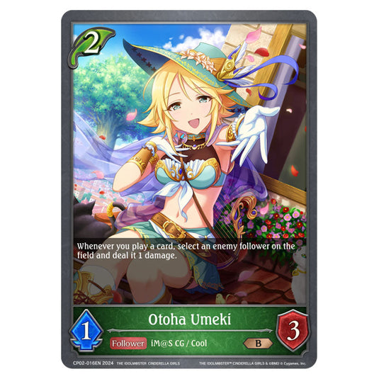 Otoha Umeki CP02-016EN card from the Shadowverse: Evolve set THE IDOLM@STER CINDERELLA GIRLS