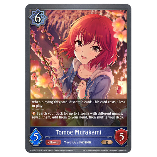 Tomoe Murakami CP02-050EN card from the Shadowverse: Evolve set THE IDOLM@STER CINDERELLA GIRLS