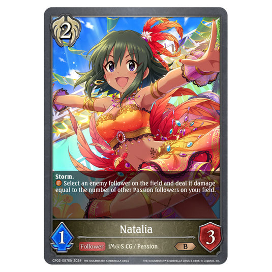 Natalia CP02-097EN card from the Shadowverse: Evolve set THE IDOLM@STER CINDERELLA GIRLS