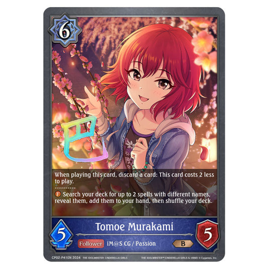 Tomoe Murakami CP02-P41EN card from the Shadowverse: Evolve set THE IDOLM@STER CINDERELLA GIRLS