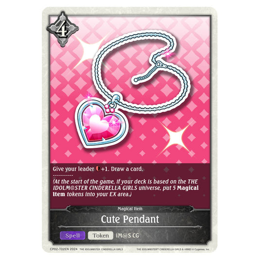 Cute Pendant CP02-T02EN card from the Shadowverse: Evolve set THE IDOLM@STER CINDERELLA GIRLS