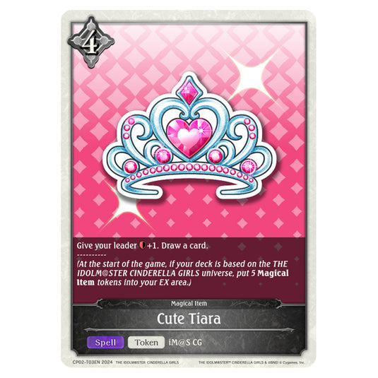 Cute Tiara CP02-T03EN card from the Shadowverse: Evolve set THE IDOLM@STER CINDERELLA GIRLS