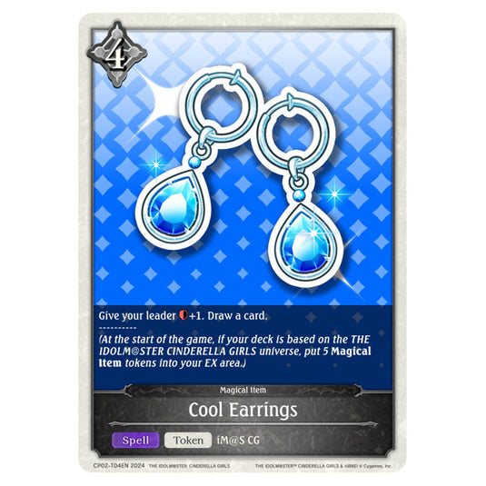 Cool Earrings CP02-T04EN card from the Shadowverse: Evolve set THE IDOLM@STER CINDERELLA GIRLS