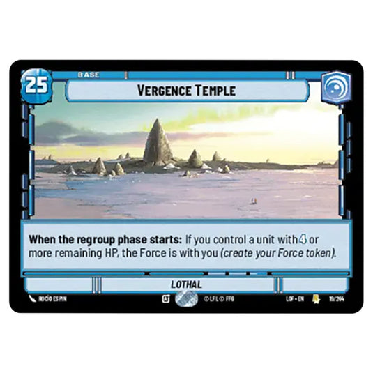 Vergence Temple  card from the Star Wars Unlimited set Legends of the Force