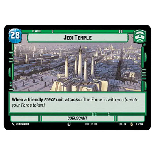 Jedi Temple  card from the Star Wars Unlimited set Legends of the Force