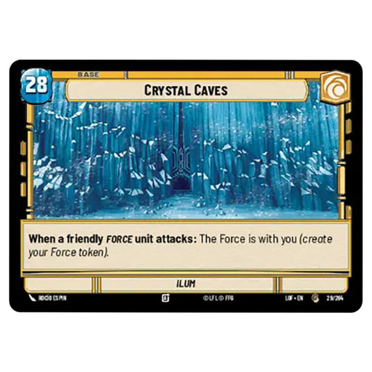 Crystal Caves  card from the Star Wars Unlimited set Legends of the Force