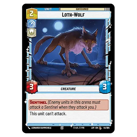 Loth-Wolf  card from the Star Wars Unlimited set Legends of the Force