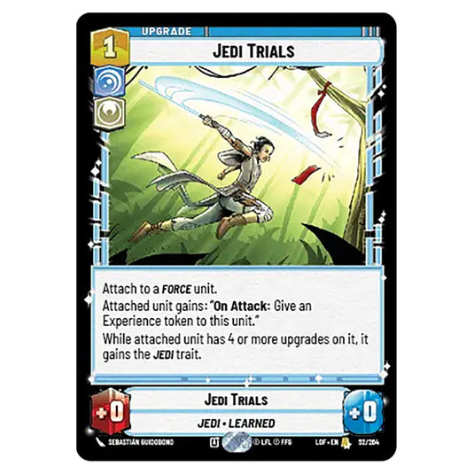 Jedi Trials  card from the Star Wars Unlimited set Legends of the Force