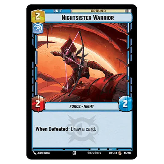 Nightsister Warrior  card from the Star Wars Unlimited set Legends of the Force
