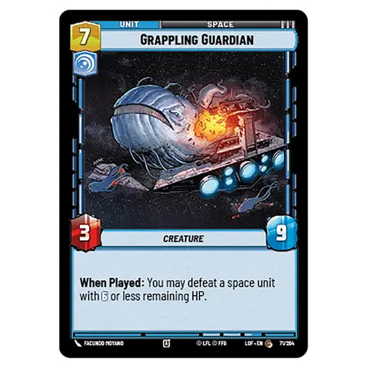 Grappling Guardian  card from the Star Wars Unlimited set Legends of the Force