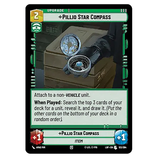 Pillio Star Compass  card from the Star Wars Unlimited set Legends of the Force