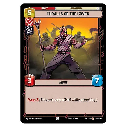 Thralls of the Coven  card from the Star Wars Unlimited set Legends of the Force