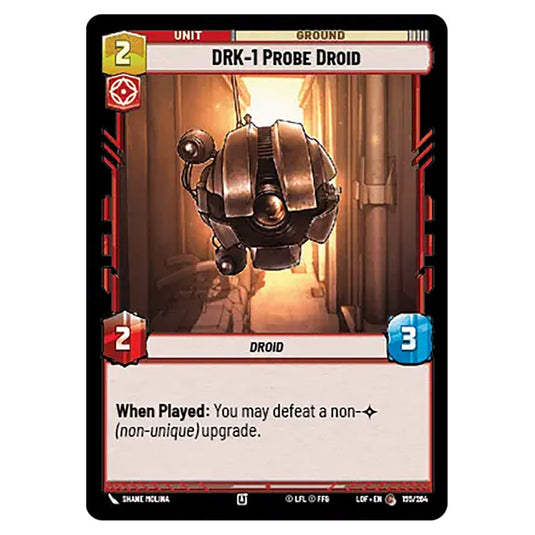DRK-1 Probe Droid  card from the Star Wars Unlimited set Legends of the Force