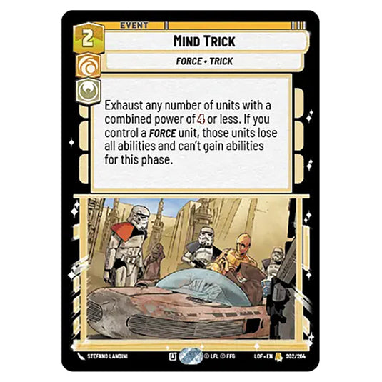 Mind Trick  card from the Star Wars Unlimited set Legends of the Force
