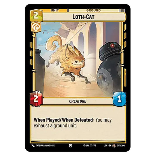 Loth-Cat  card from the Star Wars Unlimited set Legends of the Force