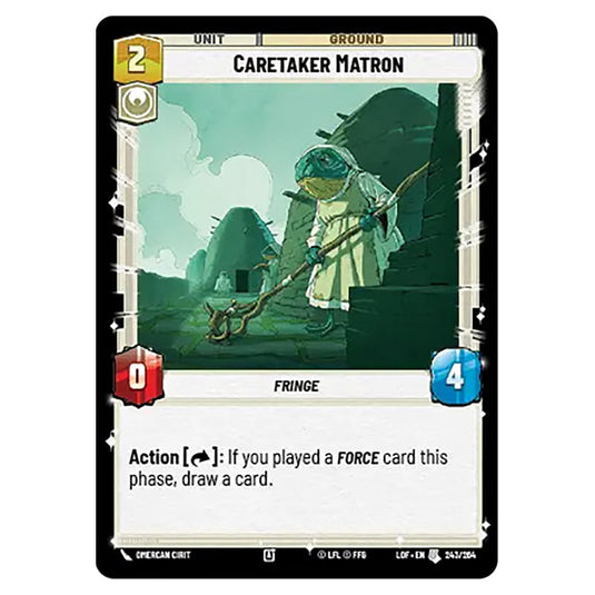 Caretaker Matron  card from the Star Wars Unlimited set Legends of the Force