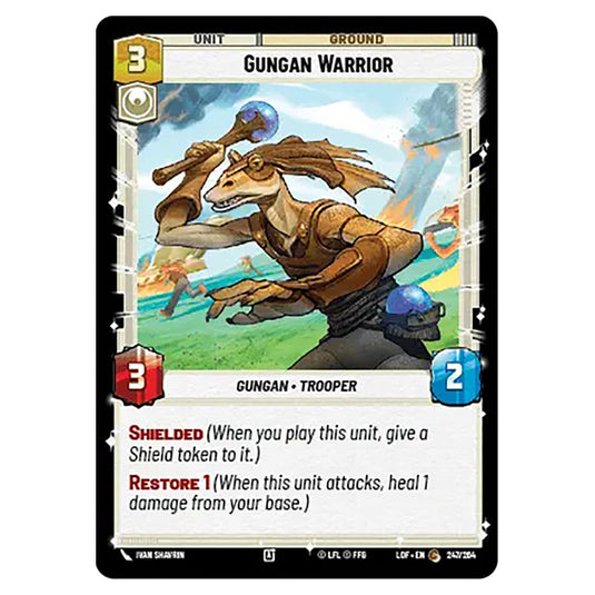 Gungan Warrior  card from the Star Wars Unlimited set Legends of the Force
