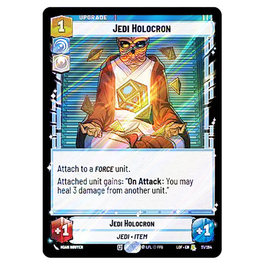 Jedi Holocron  card from the Star Wars Unlimited set Legends of the Force