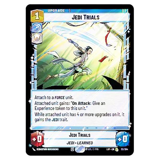 Jedi Trials  card from the Star Wars Unlimited set Legends of the Force